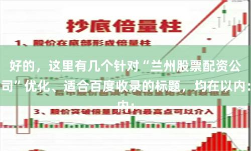 好的，这里有几个针对“兰州股票配资公司”优化、适合百度收录的标题，均在以内：