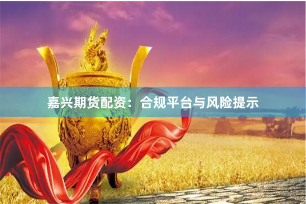 嘉兴期货配资：合规平台与风险提示